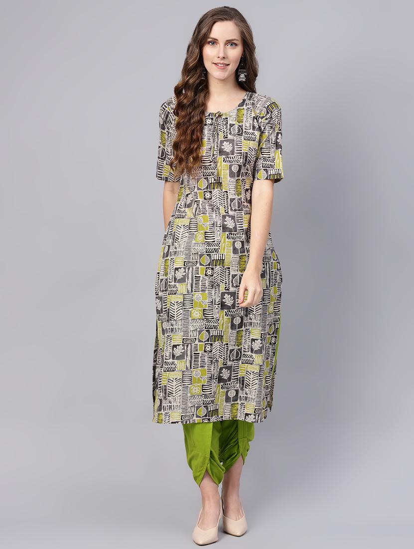 printed straight kurta - 16504815 - Zoom Image - 1