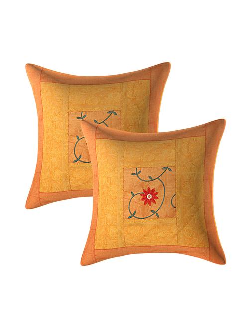 embroidered-2 piece standard size cushion cover set - 16504980 - Standard Image - 1