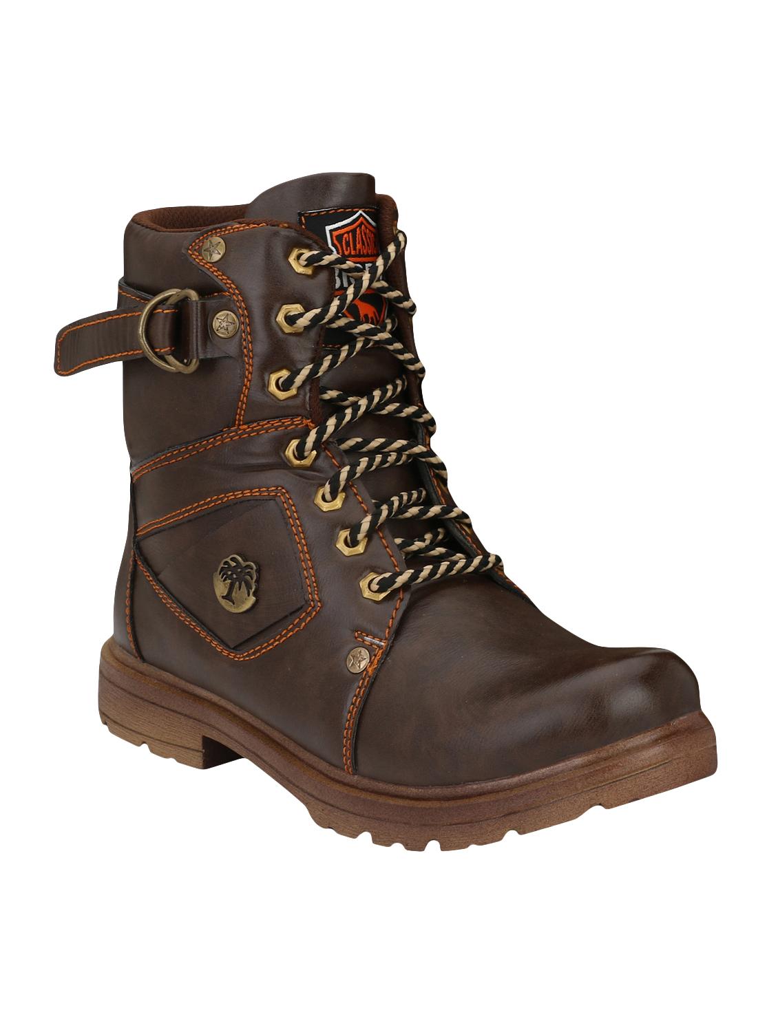 big fox brown leatherette high ankle boots - 16505498 - Zoom Image - 1