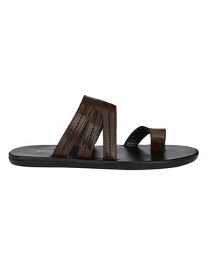 big fox brown leatherette slip on slippers - 16505519 - Standard Image - 2