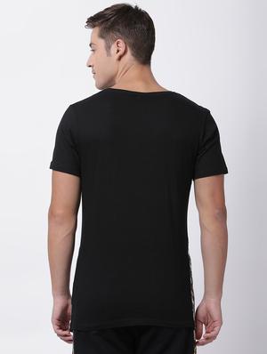 black camouflage print cut & sew pocket t-shirt - 16505581 - Standard Image - 3