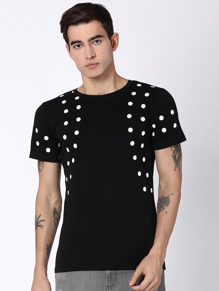 black polka dot print t-shirt - 16505600 - Zoom Image - 1
