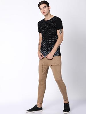 black geometric print t-shirt - 16505605 - Standard Image - 4