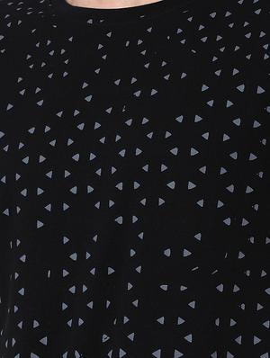 black geometric print t-shirt - 16505605 - Standard Image - 5