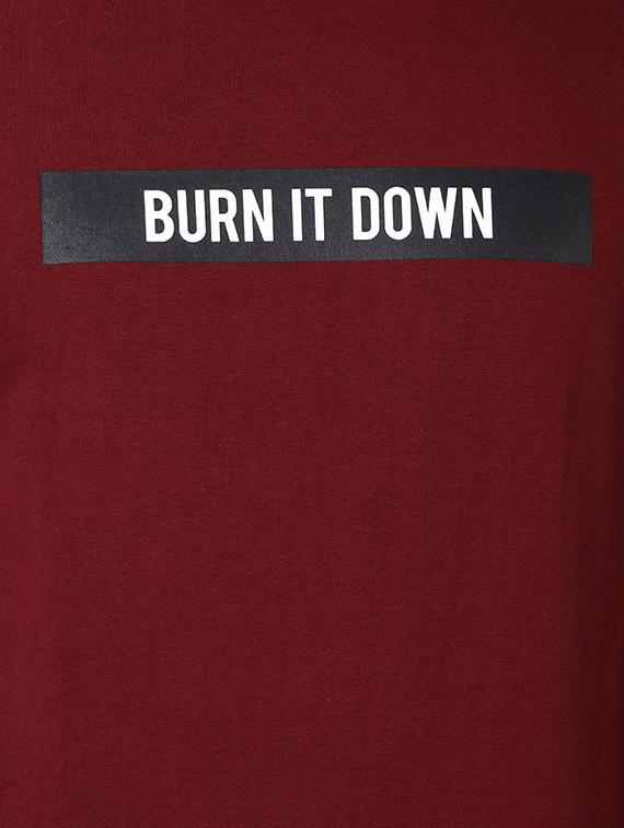 maroon back print t-shirt - 16505612 - Zoom Image - 5