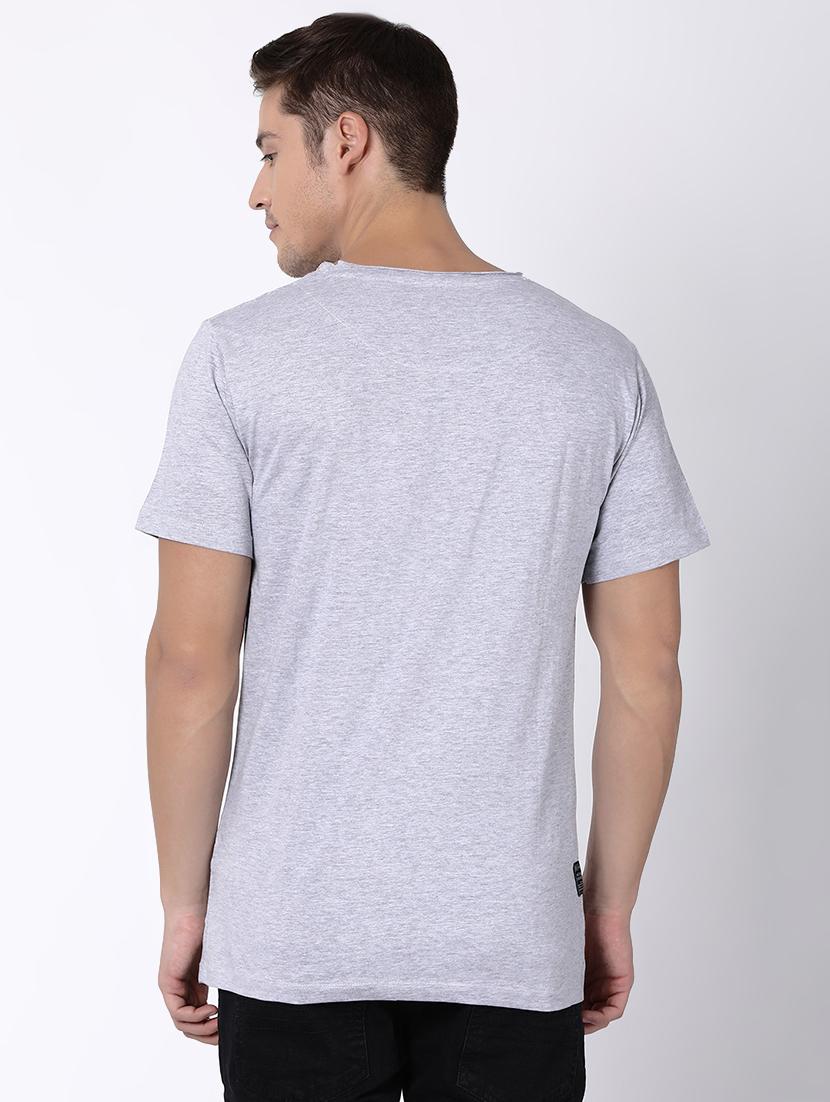 grey solid t-shirt - 16505637 - Zoom Image - 3