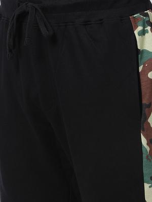 black camouflage side striped full length track pant - 16505655 - Standard Image - 5