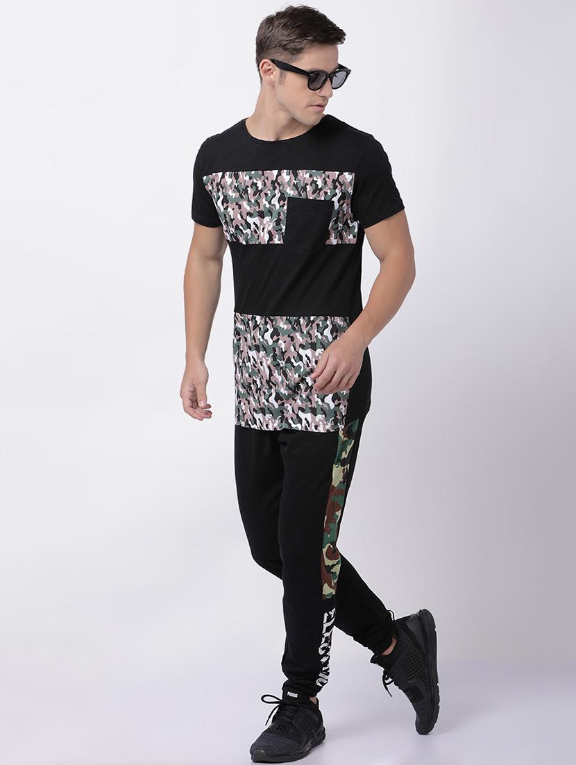 black camouflage side striped full length track pant - 16505655 - Zoom Image - 4