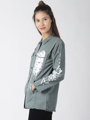quirky printed pocket patch summer jacket - 16505777 - Standard Image - 2