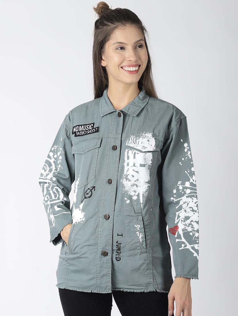 quirky printed pocket patch summer jacket - 16505777 - Zoom Image - 1