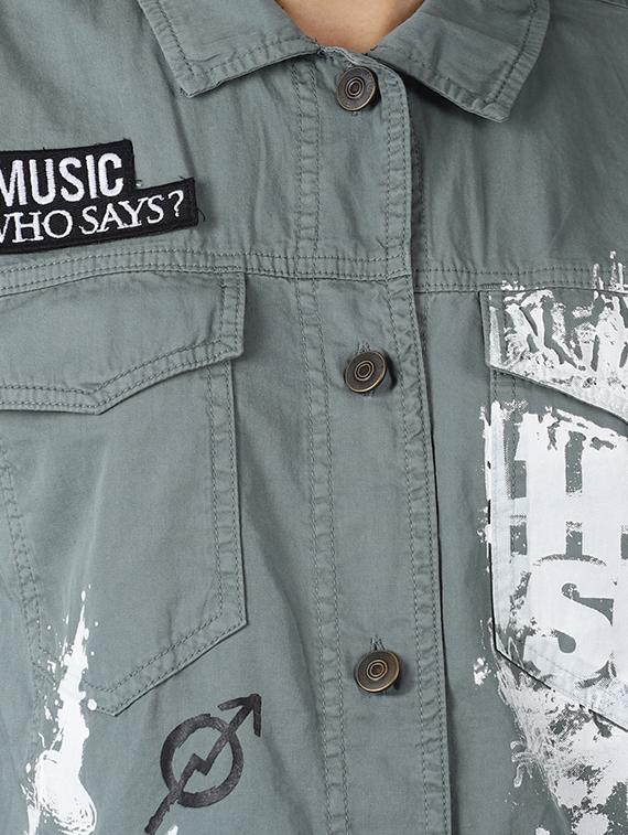 quirky printed pocket patch summer jacket - 16505777 - Zoom Image - 5
