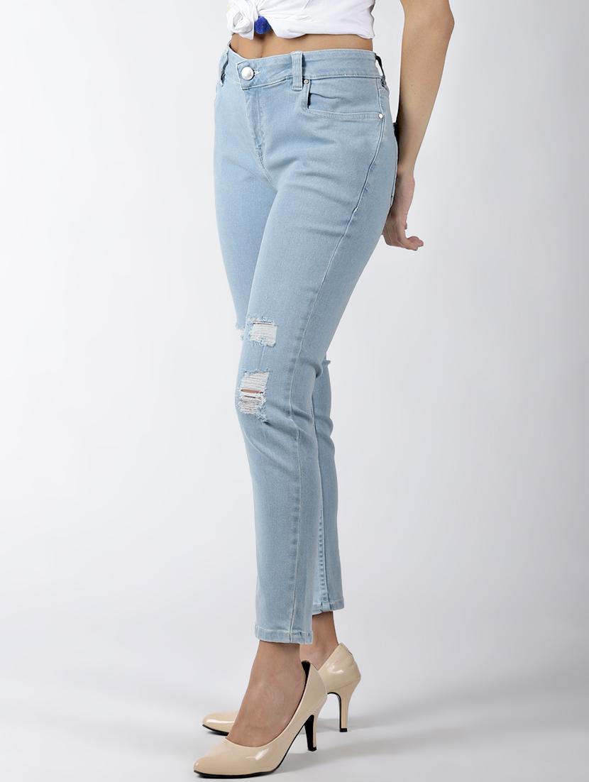 high rise distressed jeans - 16505809 - Zoom Image - 2