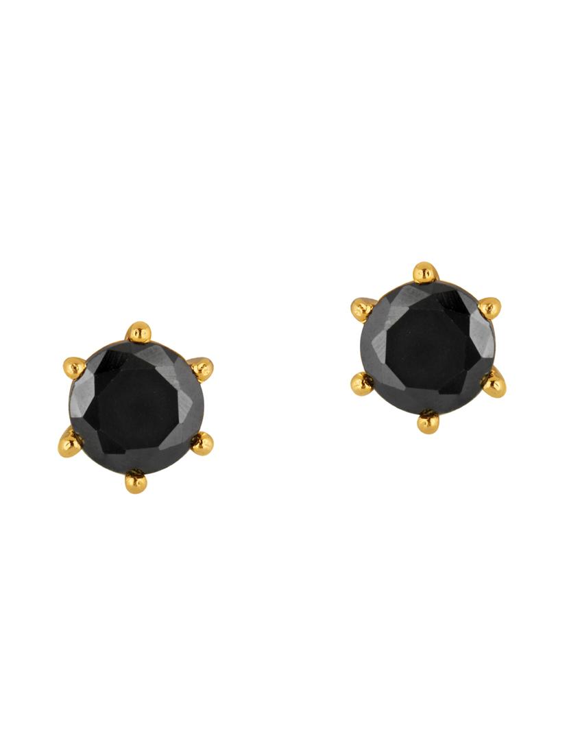 black brass studs earring - 16506405 - Zoom Image - 1