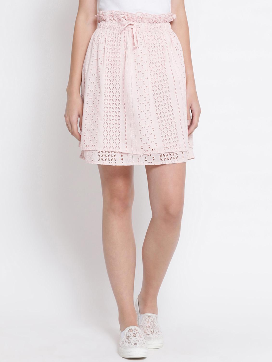 high rise drawstring waist a-line skirt - 16506723 - Zoom Image - 1