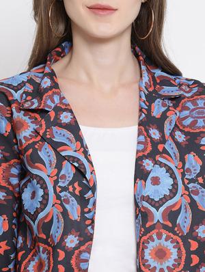lapel neck tie knot sleeved jacket - 16506745 - Standard Image - 5