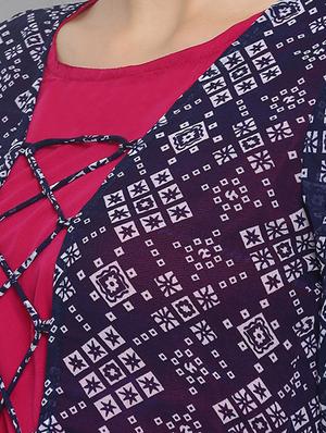printed layered kurta - 16506822 - Standard Image - 4