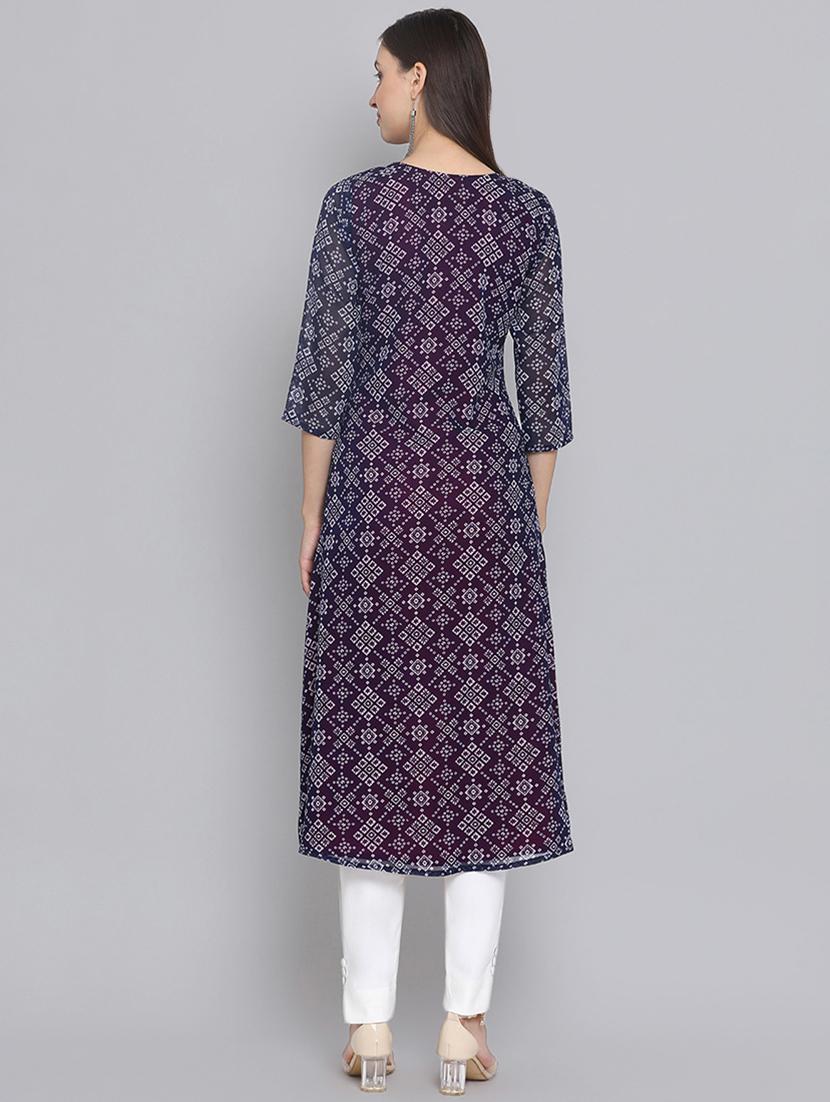 printed layered kurta - 16506822 - Zoom Image - 3