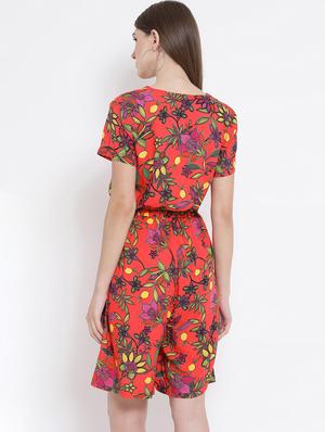 v neck floral jumpsuit - 16506883 - Standard Image - 3