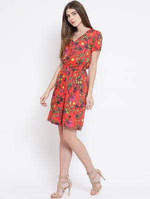 v neck floral jumpsuit - 16506883 - Standard Image - 4