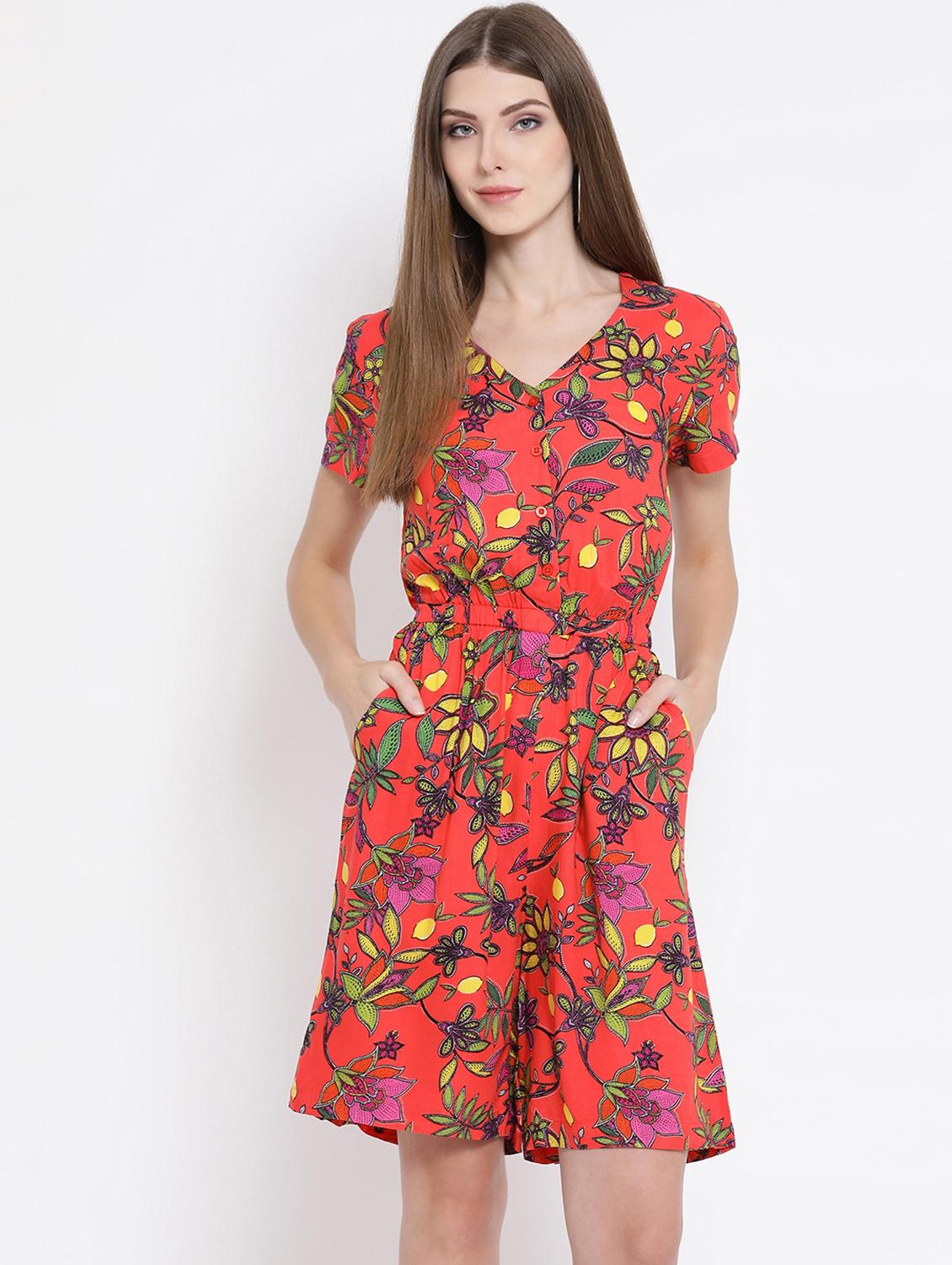 v neck floral jumpsuit - 16506883 - Zoom Image - 1