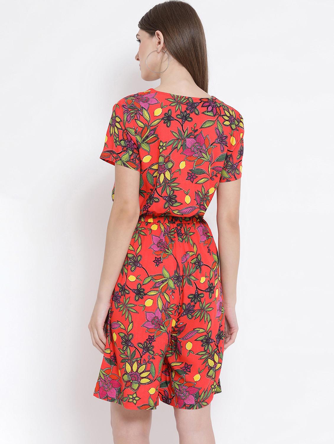 v neck floral jumpsuit - 16506883 - Zoom Image - 3