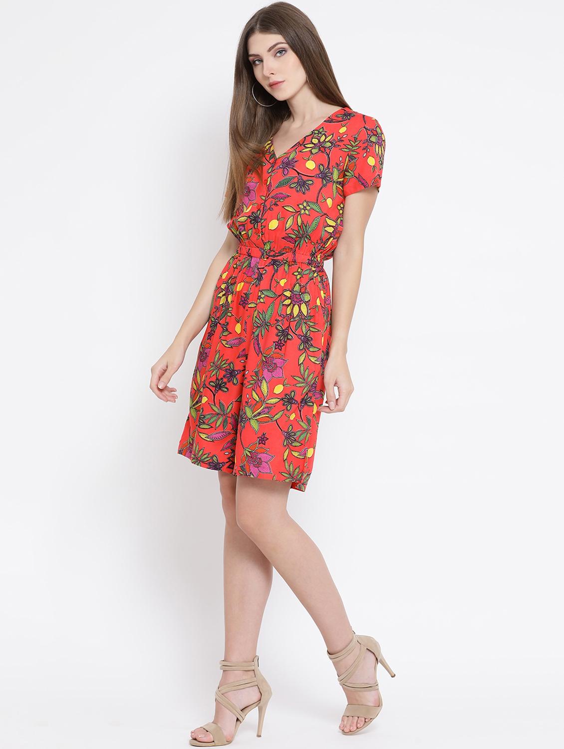 v neck floral jumpsuit - 16506883 - Zoom Image - 4