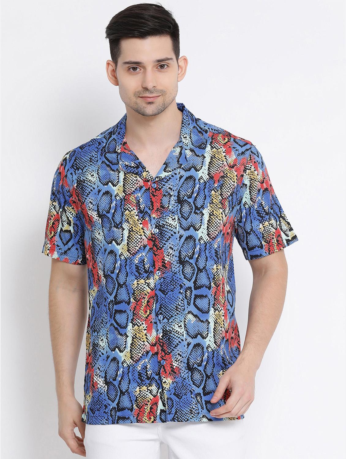 blue printed casual shirt - 16507023 - Zoom Image - 1