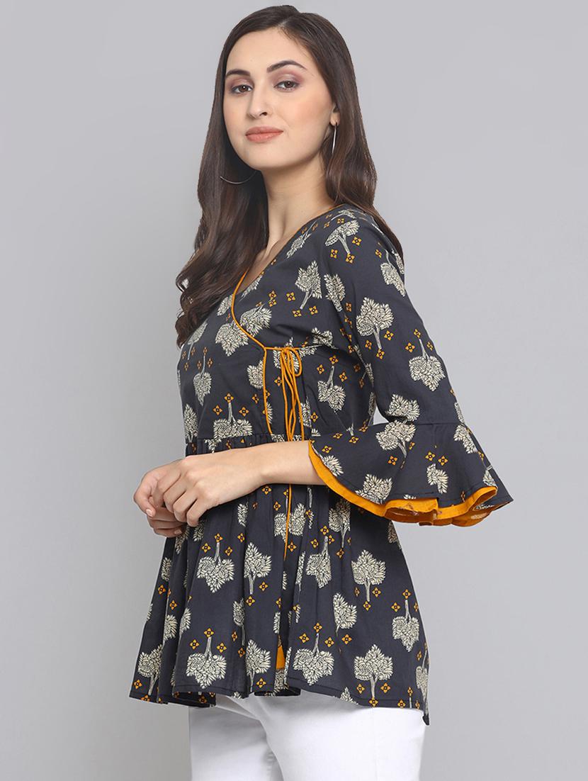 bell sleeved gathered top - 16507277 - Zoom Image - 2