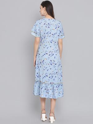 gathered hem floral a-line dress - 16507422 - Standard Image - 3