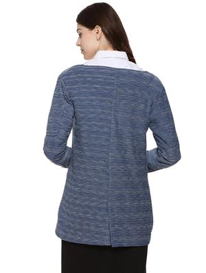 round neck zipper detail cardigan - 16507455 - Standard Image - 3
