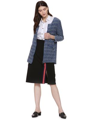 round neck zipper detail cardigan - 16507455 - Standard Image - 4