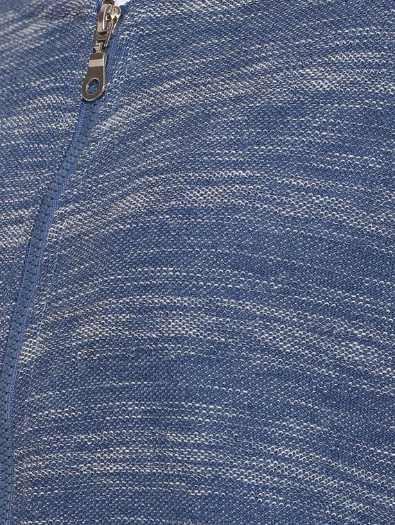 round neck zipper detail cardigan - 16507455 - Zoom Image - 5