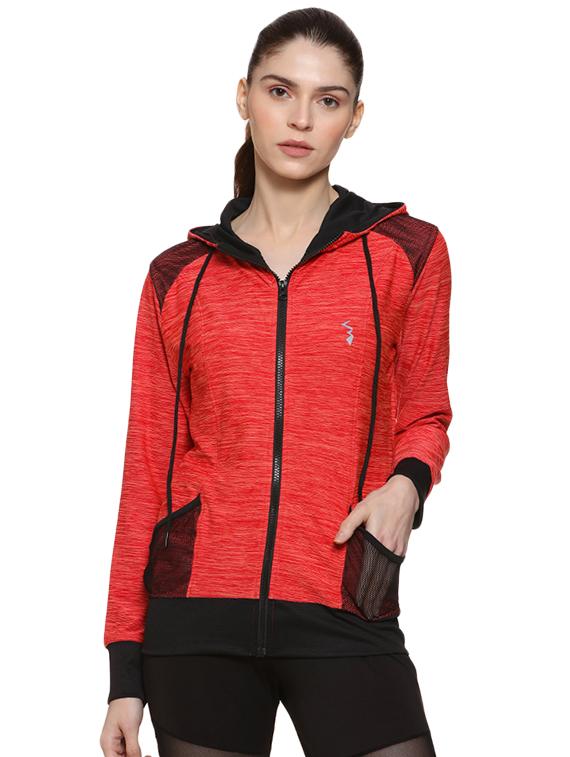 contrast mesh pocket hooded jacket - 16507501 - Zoom Image - 1