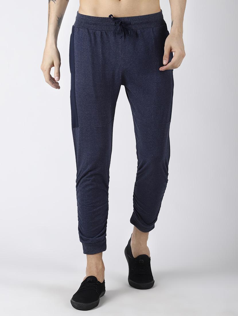 navy blue solid full length track pant - 16507505 - Zoom Image - 1