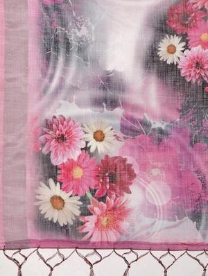 floral printed saree with blouse - 16508541 - Standard Image - 5