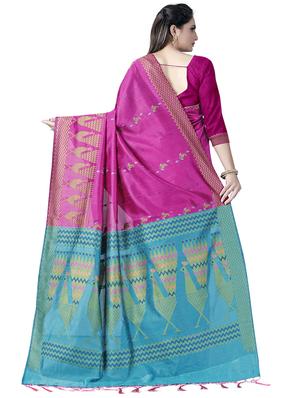 conversational printed saree with blouse - 16508547 - Standard Image - 2