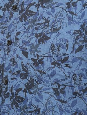 blue floral print casual shirt - 16508635 - Standard Image - 5