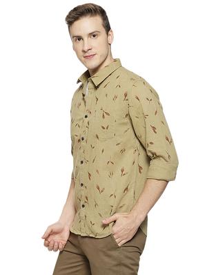 brown printed casual shirt - 16508637 - Standard Image - 2