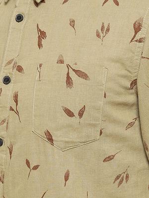 brown printed casual shirt - 16508637 - Standard Image - 5