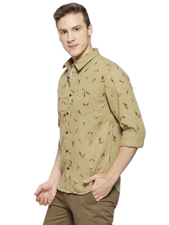 brown printed casual shirt - 16508637 - Zoom Image - 2