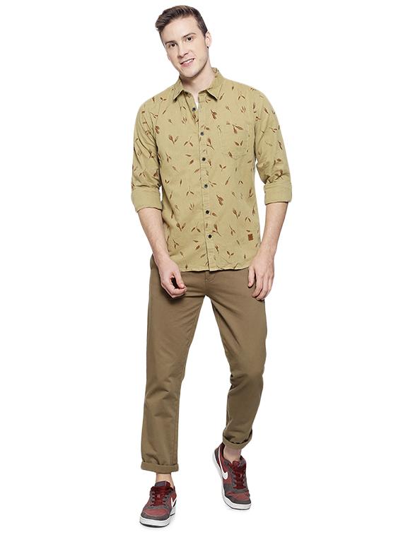 brown printed casual shirt - 16508637 - Zoom Image - 4
