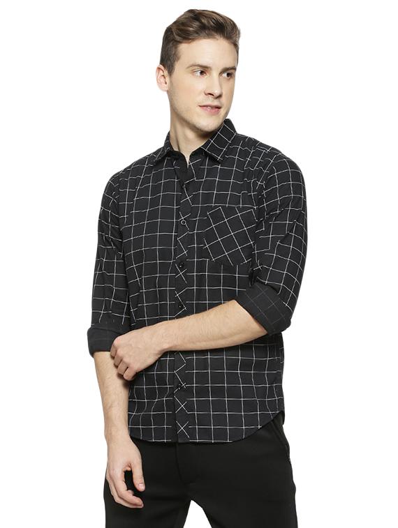 black checkered casual shirt - 16508646 - Zoom Image - 1