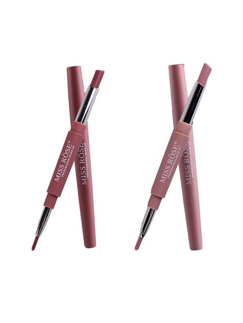 miss rose combo of 2 lip liner plus lipsticks shade 1 & 6 - 16509001 - Standard Image - 1