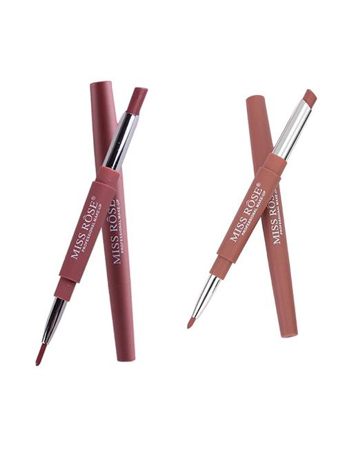 miss rose combo of 2 lip liner plus lipsticks shade 1 & 47 - 16509010 - Standard Image - 1