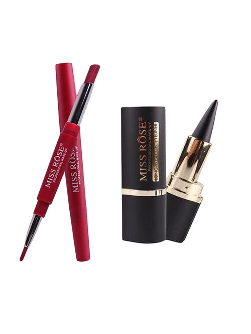 miss rose lip liner plus lipsticks #04 & stick kajal - 16509013 - Standard Image - 1