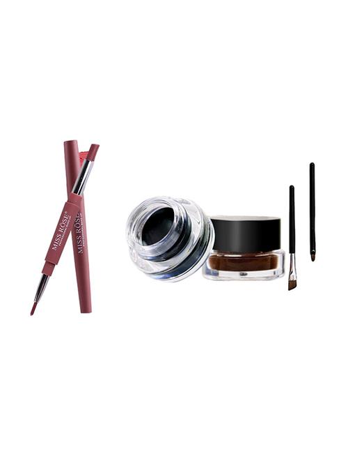 miss rose lip liner plus lipsticks #01 & 2in1 gel eye liner - 16509025 - Standard Image - 1
