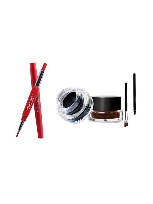 miss rose lip liner plus lipsticks #08 & 2in1 gel eye liner - 16509031 - Standard Image - 1