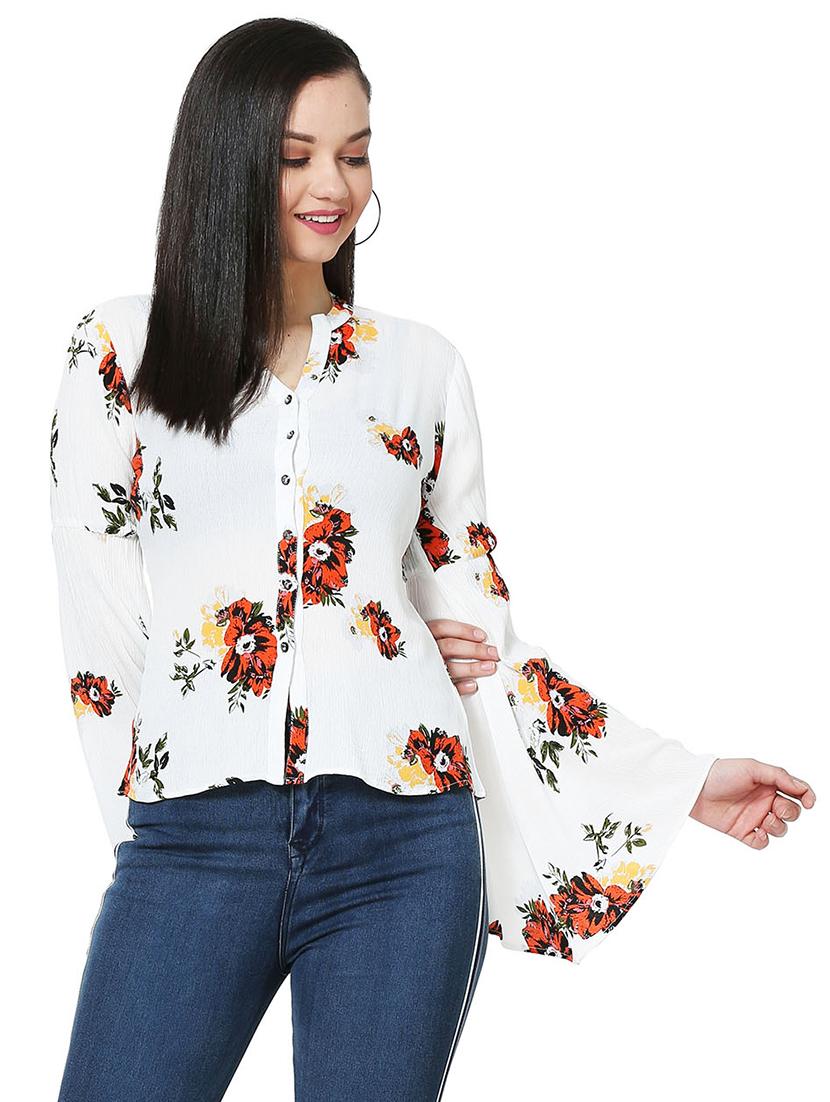 bell sleeved floral shirt - 16509309 - Zoom Image - 1