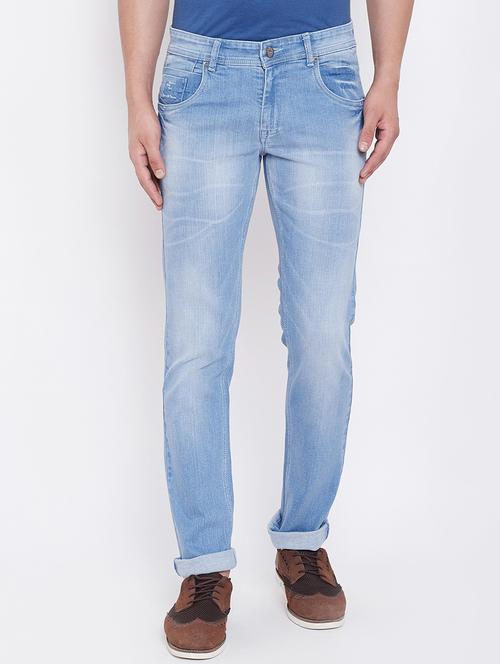blue light washed jeans - 16509320 - Standard Image - 1
