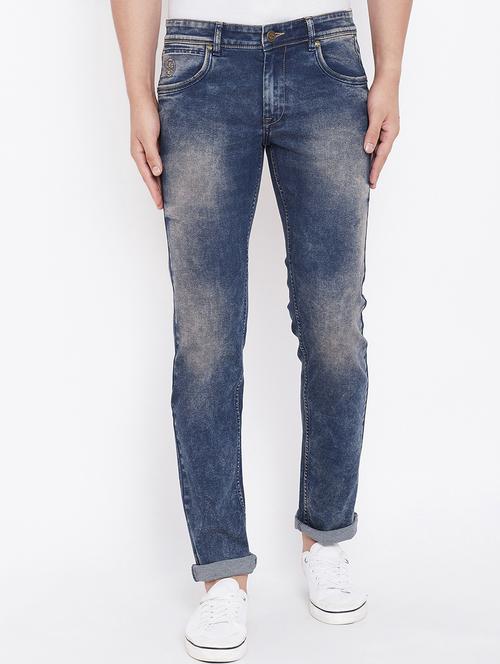 blue heavy washed denim jeans - 16509335 - Standard Image - 1